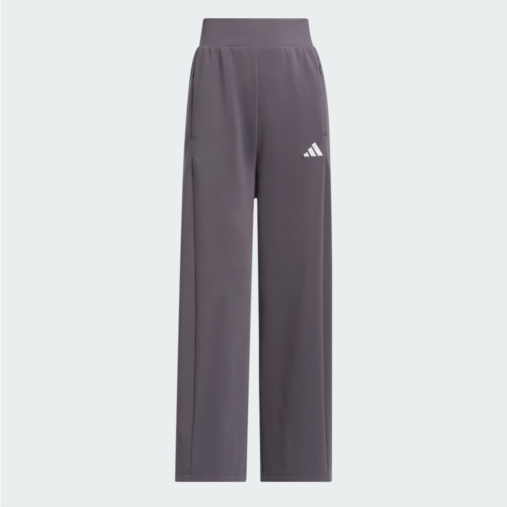 🌸Adidas Wide Leg lifestyle Gray pants Sweatpants with Logo Size XL NWOT active